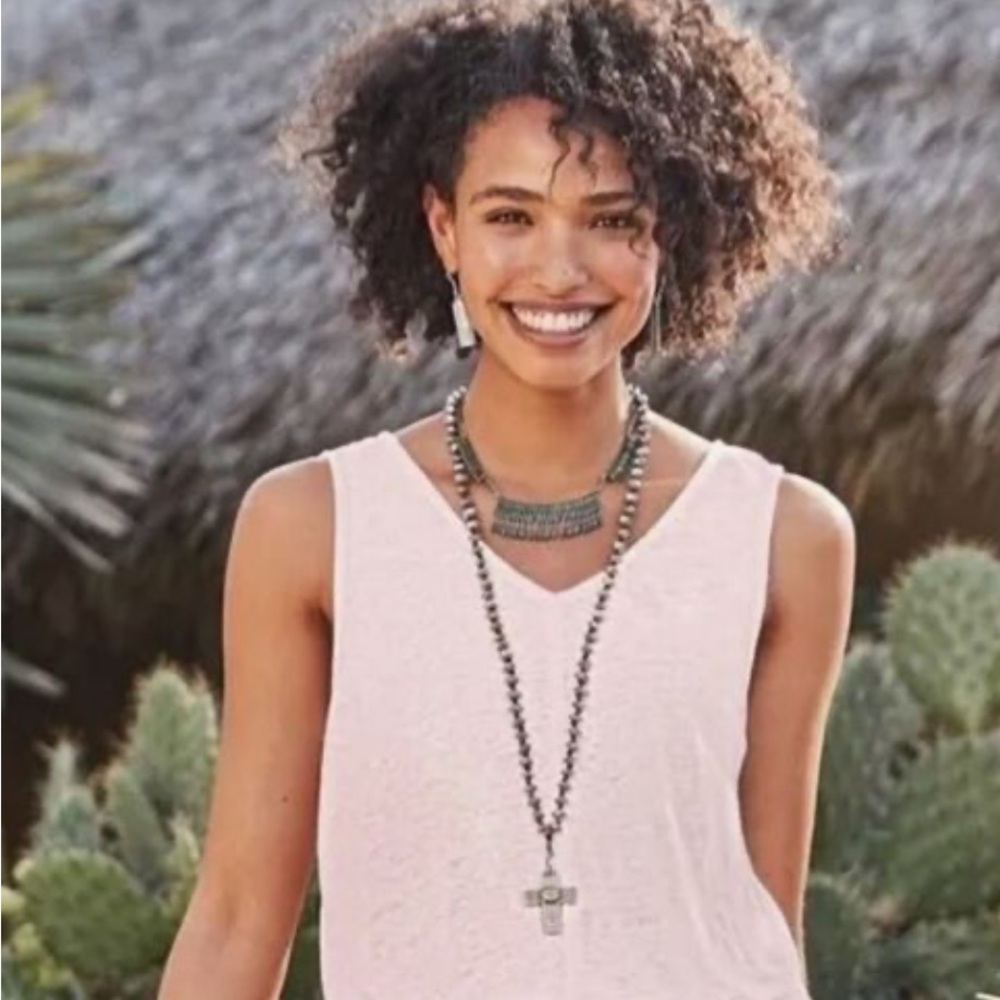 Sundance pink linen tank size xs